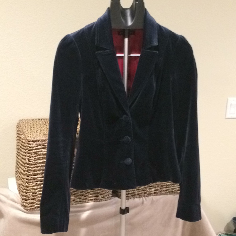 Betsey Johnson Velvet Blazer with Satin Lining